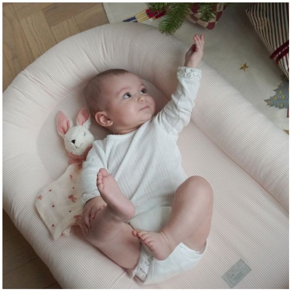 Nid de bébé - Rayures Rose