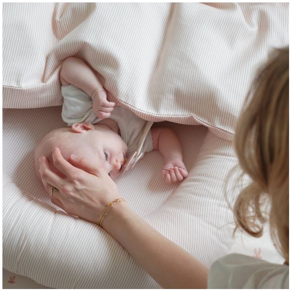 Nid de bébé - Rayures Rose