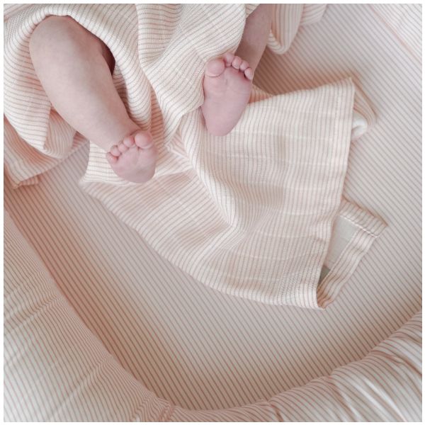 Nid de bébé - Rayures Rose