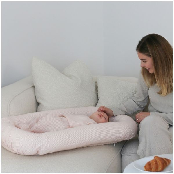 Nid de bébé - Rayures Rose