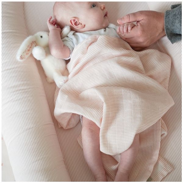 Nid de bébé - Rayures Rose