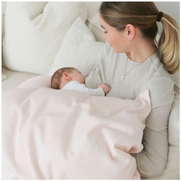 Parure de lit 100 x 140 - Rayures Rose