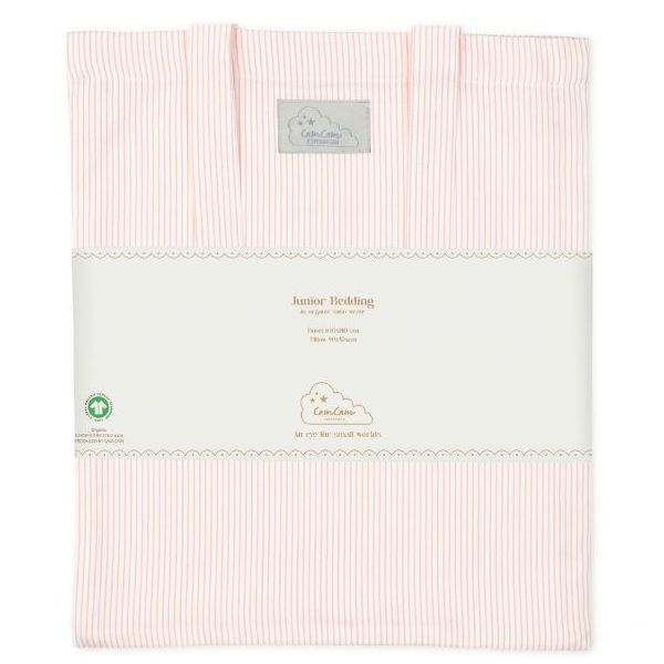 Parure de lit 100 x 140 - Rayures Rose