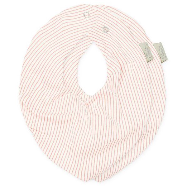Set de 2 bavoirs bandana - Rayures Rose