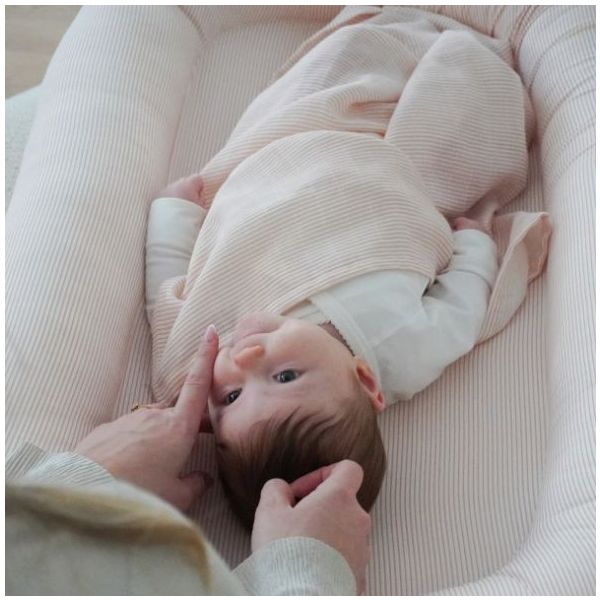 Set de 3 petits langes - Rayures Rose