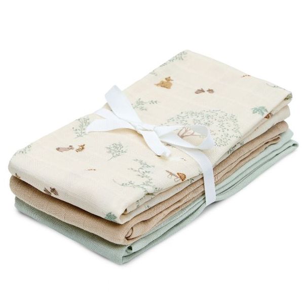 Set de 3 petits langes - Woodland