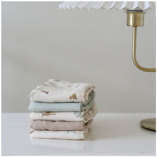 Set de 3 petits langes - Woodland