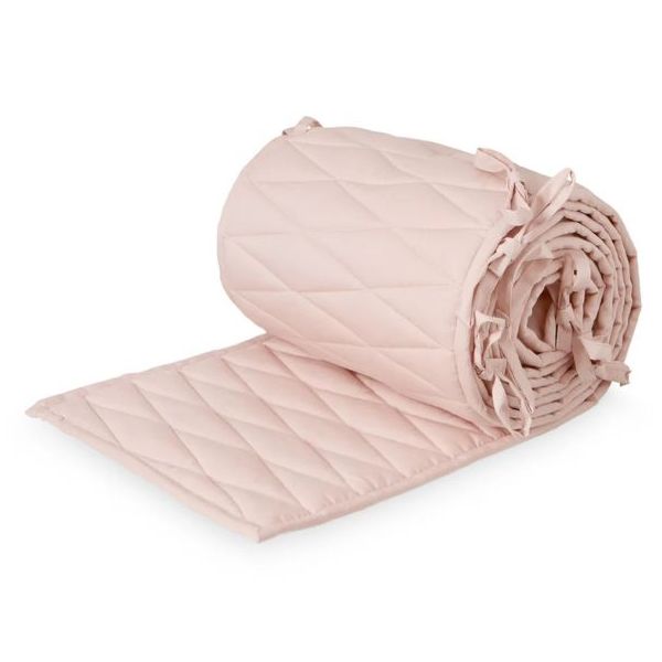 Tour de lit avec broderie harlequin - Rose