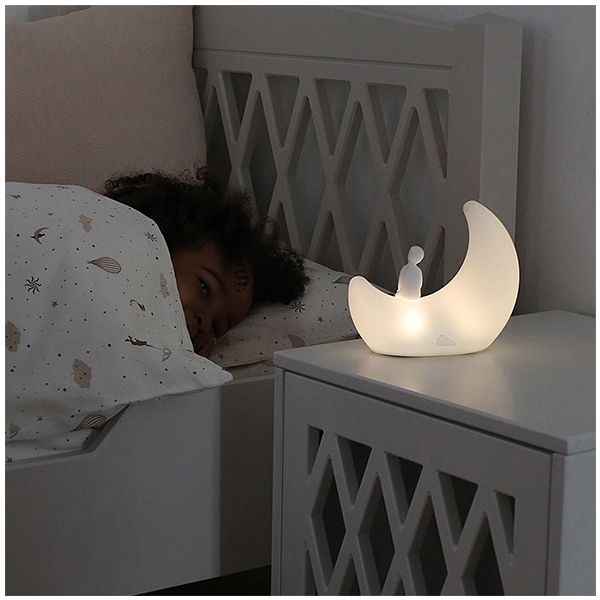 Veilleuse Silicone Lune - Crème