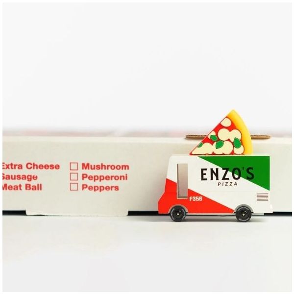 Candycar® Wooden Car - Pizza Van