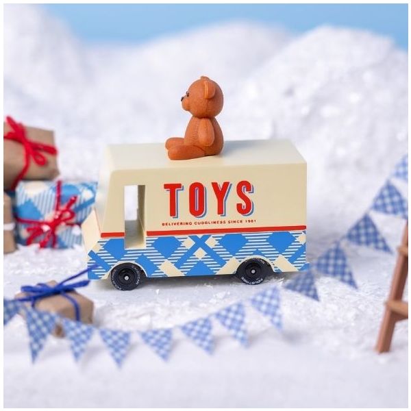 Candycar® Wooden Car - Teddy Bear Van