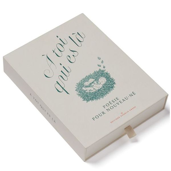 Poesie-Geschenkset & Mulltuch - À toi qui es là - Französisch