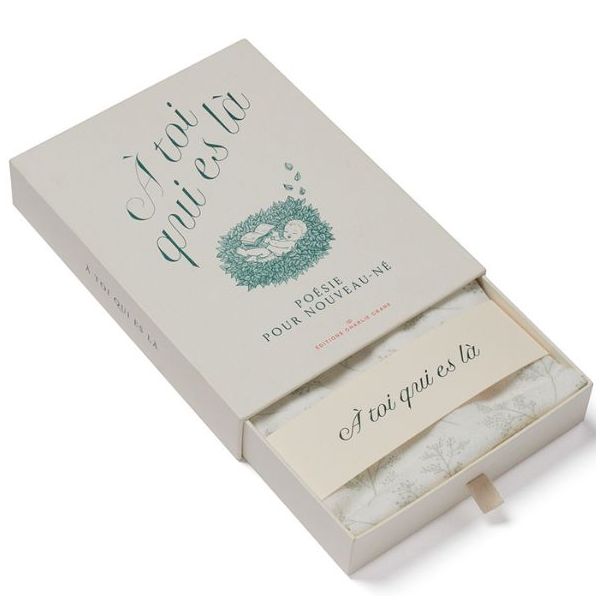 Poesie-Geschenkset & Mulltuch - À toi qui es là - Französisch