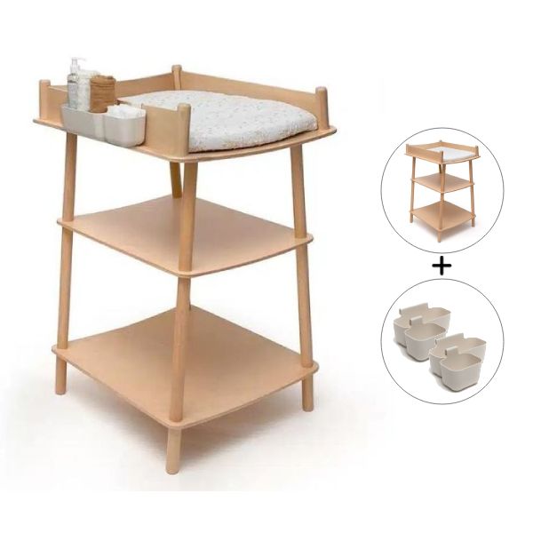 Pago Evolving Changing Table + Mattress + 4 Storage Baskets