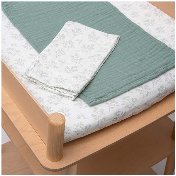 Set housse de matelas à langer & langes Noga / Pago - Pearl Blossom