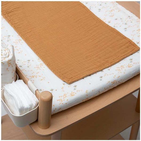 Pago Changing Mat Cover + Muslin Cloths + Mat Protector + 2 Storage Baskets