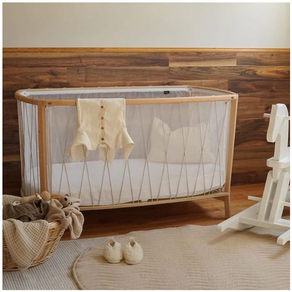 Babybett Kimi 66 x 120 cm - Matratze und Matratzenauflage inklusive - Desert