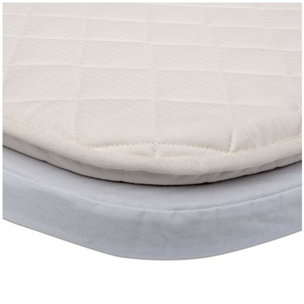 Babybett Kimi 66 x 120 cm - Matratze und Bio-Matratzenauflage inklusive - Haselnuss