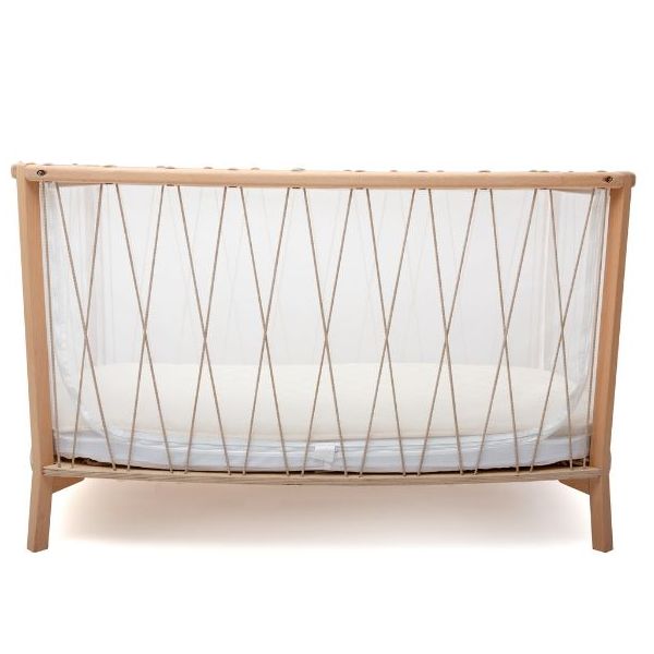 Babybett Kimi 66 x 120 cm - Matratze und Matratzenauflage inklusive - Haselnuss