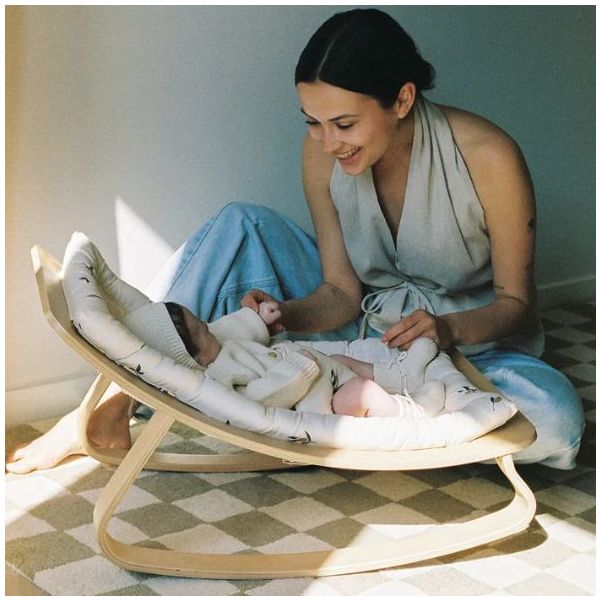 Cushion Baby Rocker Levo x Organic Zoo - Olive Garden