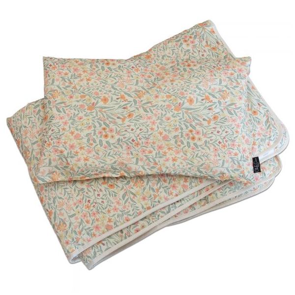 Duo Couette & Oreiller 80 x 120 cm Doli x Mushie - Pastel Bloom