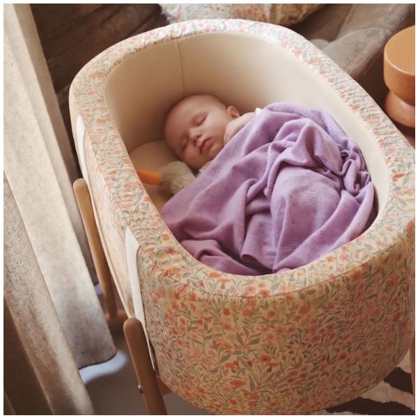Couffin Kuko x Mushie - Matelas inclus - Pastel Bloom