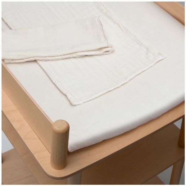 Set housse de matelas à langer & langes Noga / Pago - Milk