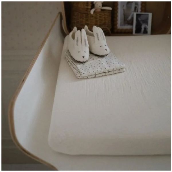 Set housse de matelas à langer & langes Noga / Pago - Milk