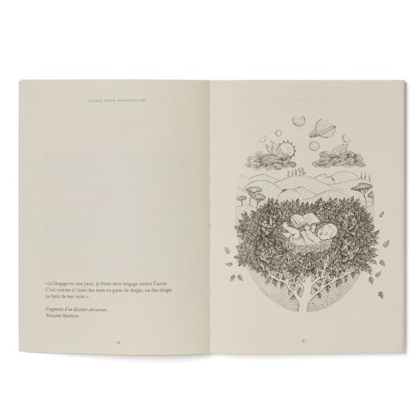 Poesie-Geschenkset & Mulltuch - À toi qui es là - Französisch