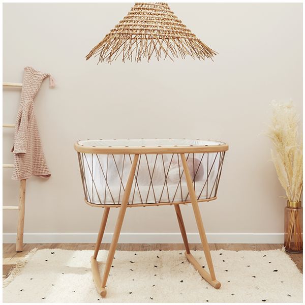 Kumi Cradle + Mattress + Mattress Protector + Fitted Sheet