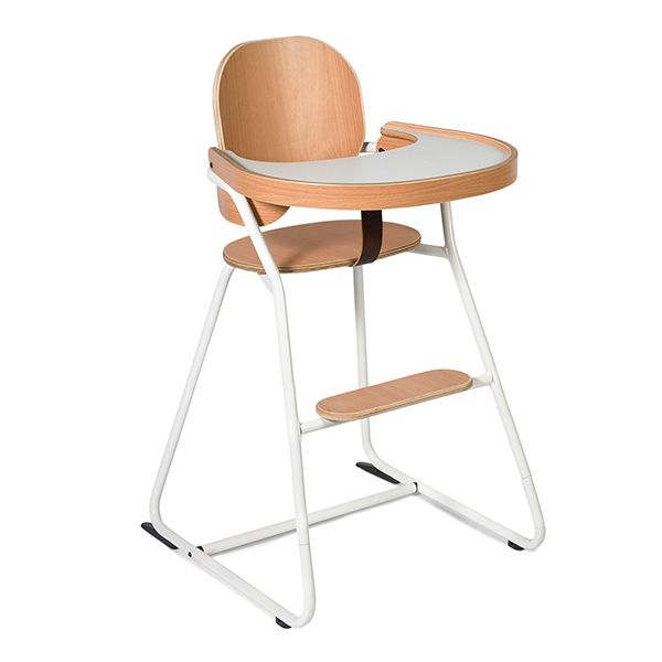 Tibu Convertible High Chair with Baby Set, Meal Tray & Mimosa Cushion – White – Display Model
