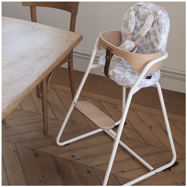 Tibu Convertible High Chair with Baby Set, Meal Tray & Mimosa Cushion – White – Display Model