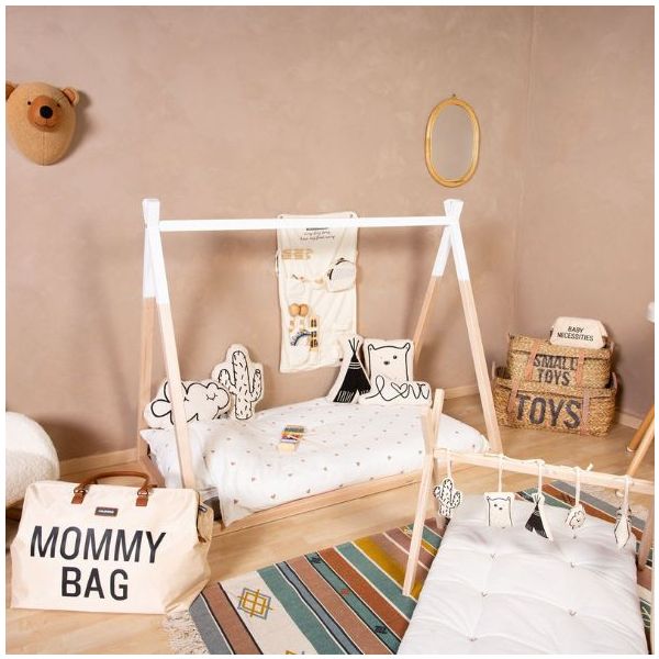 Lit Tipi 70 x 140 cm - Naturel / Blanc