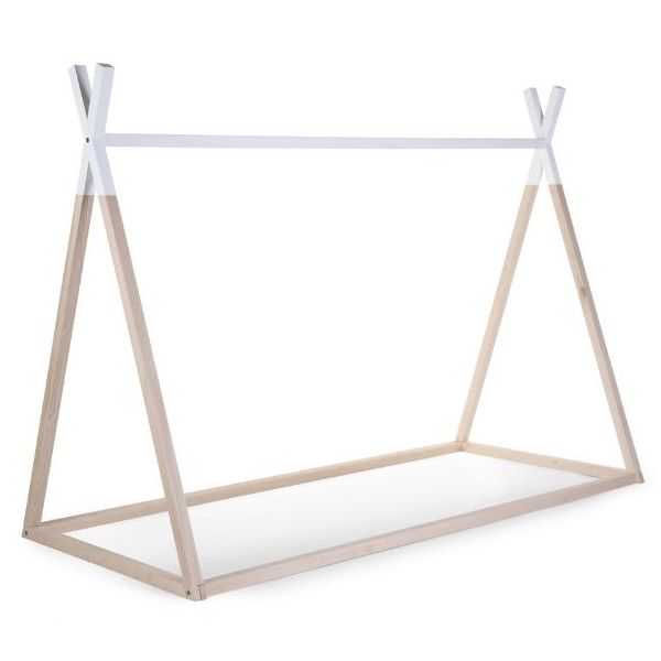 Lit Tipi 90 x 200 cm - Naturel / Blanc