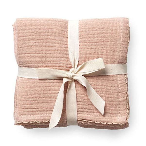 Set de 3 petits langes Mio - Rose