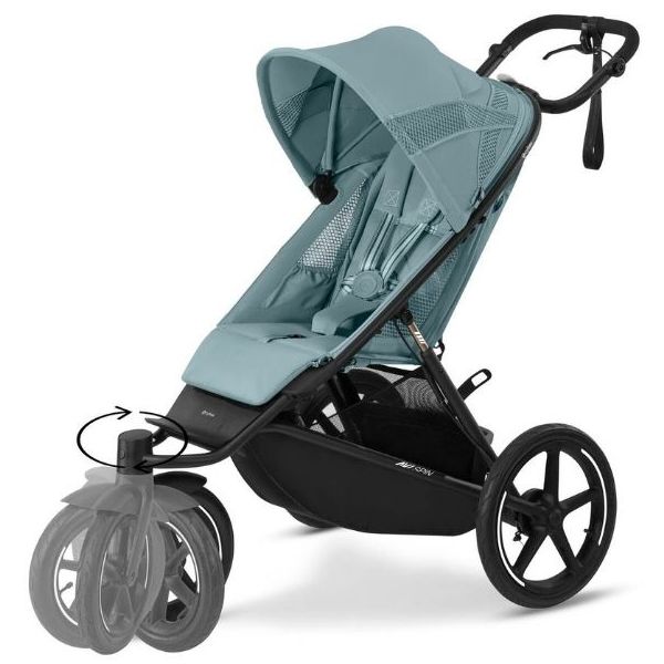 Avi Spin Stroller - Black / Stormy Blue
