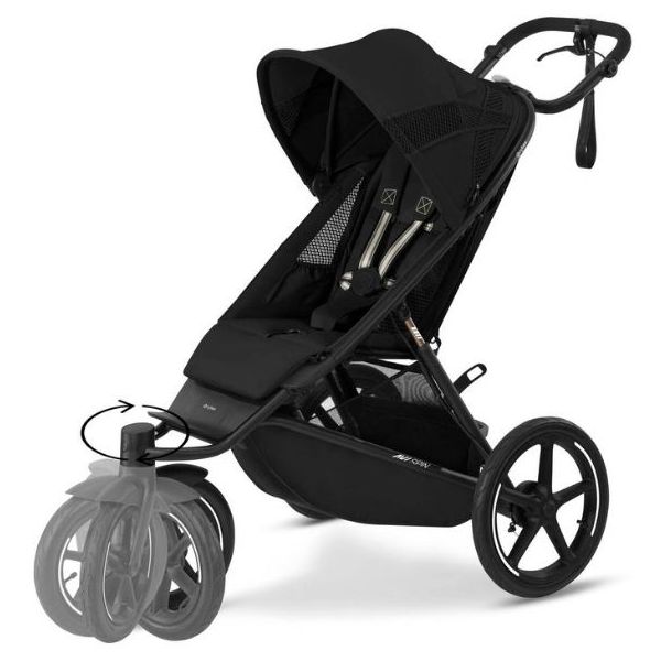 Avi Spin Stroller - Black / Moon Black