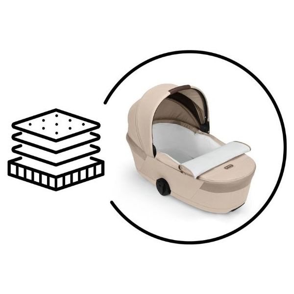 Poussette Naissance et 2e âge Balios S Lux - Nacelle pliable - Beige Amande