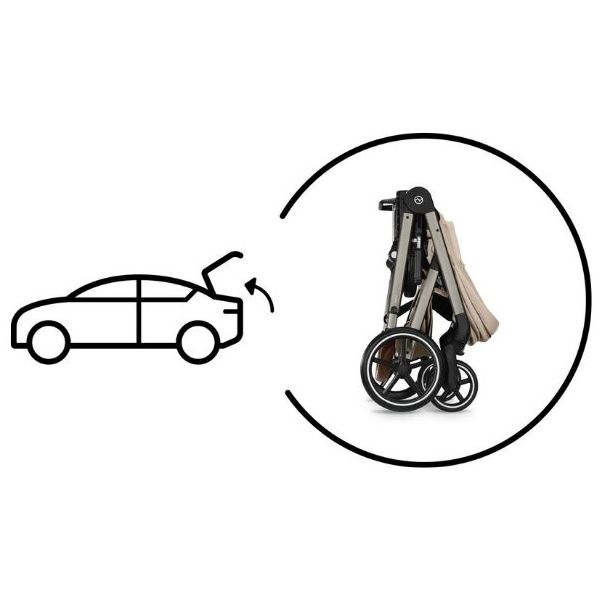 Poussette Naissance et 2e âge Balios S Lux - Nacelle pliable - Beige Amande