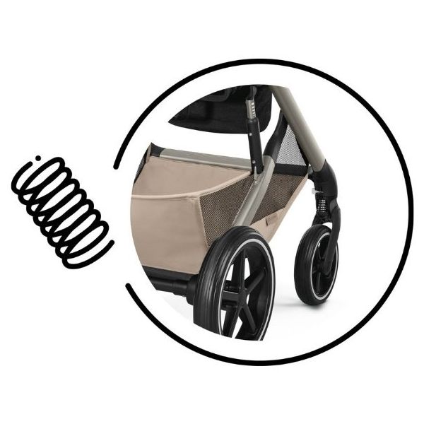 Poussette Naissance et 2e âge Balios S Lux - Nacelle pliable - Beige Amande