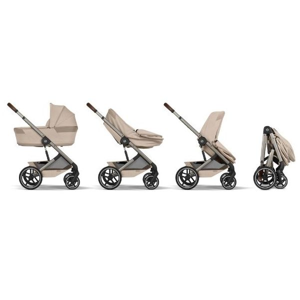 Poussette Naissance et 2e âge Balios S Lux - Nacelle pliable - Beige Amande