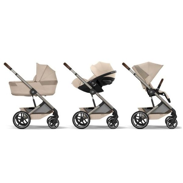 Poussette Naissance et 2e âge Balios S Lux - Nacelle pliable - Beige Amande