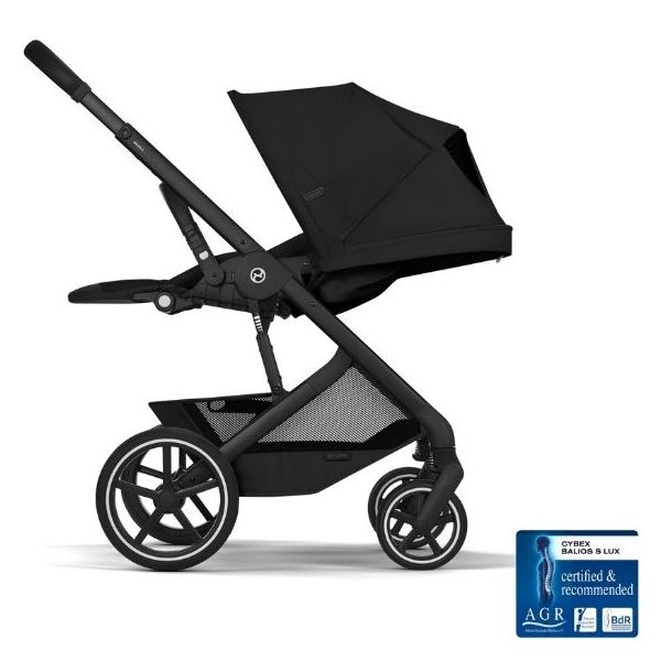 Kinderwagen Balios S Lux mit Liegewanne und Sitz - altbare Liegewanne - Schwarz