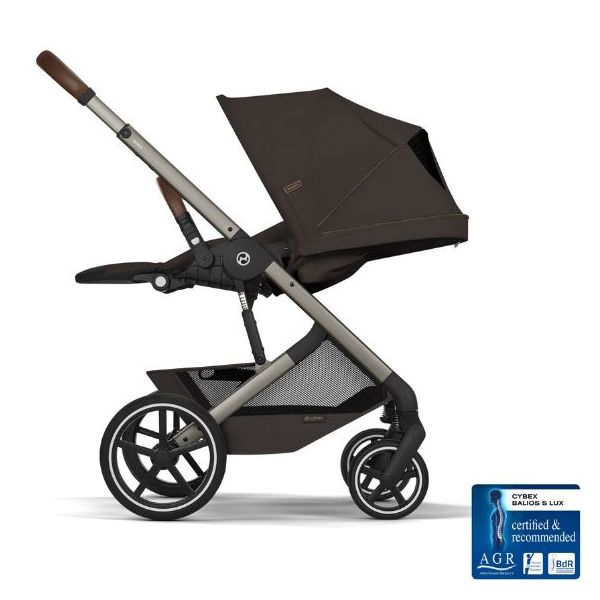 Poussette Naissance et 2e âge Balios S Lux - Nacelle pliable - Marron Chocolat