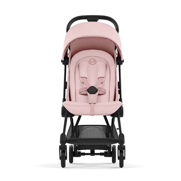 Poussette Compacte Coya - Noir Mat / Rose Pêche