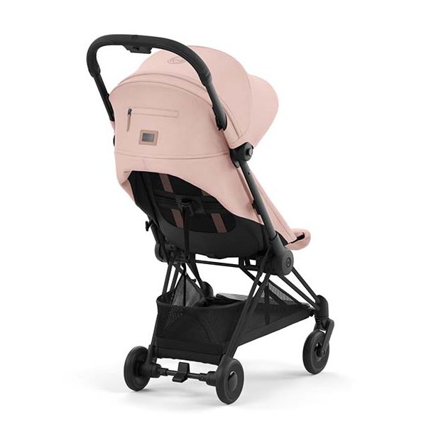 Poussette Compacte Coya - Noir Mat / Rose Pêche