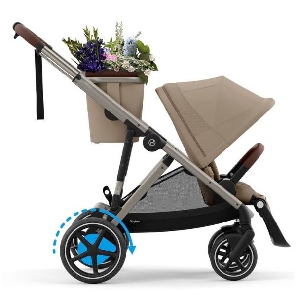 e-Gazelle S Electric Stroller - Taupe / Almond Beige