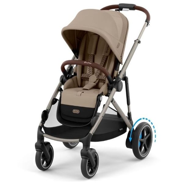e-Gazelle S Electric Stroller - Taupe / Almond Beige
