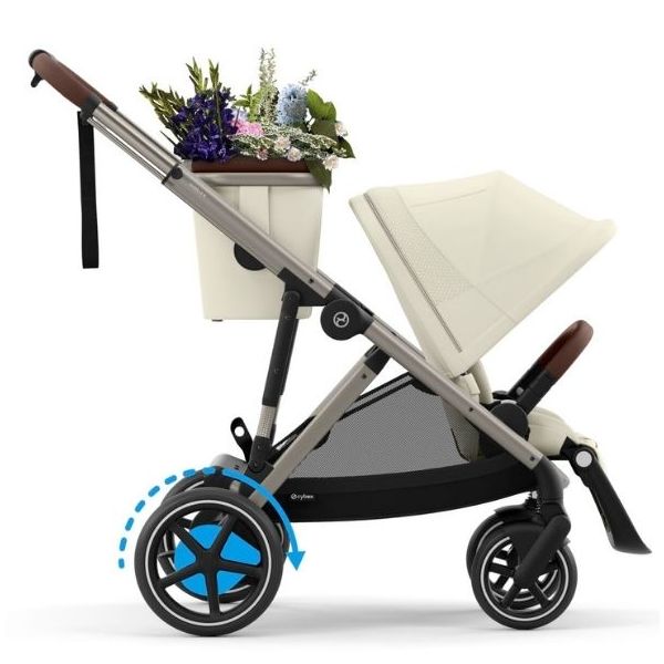 e-Gazelle S Electric Stroller - Taupe / Seashell Beige