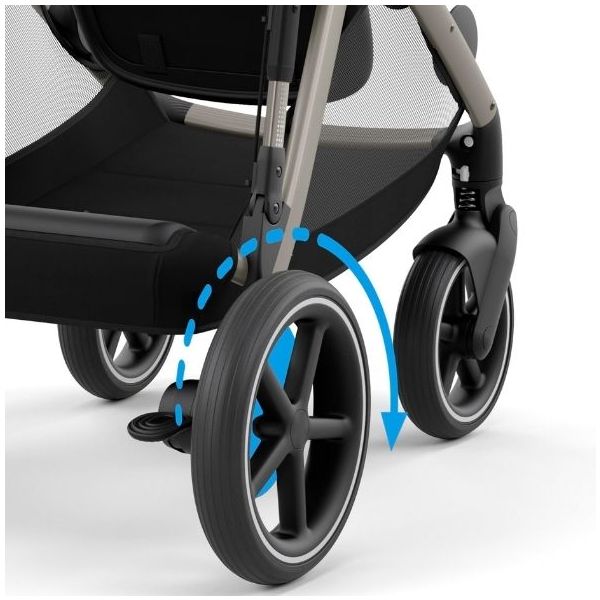 e-Gazelle S Electric Stroller - Silver / Ocean Blue